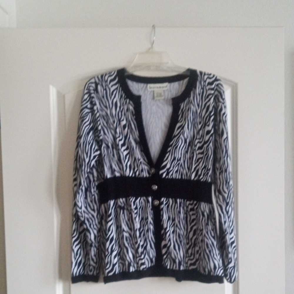 COPY - Chico's Zebra Print Cardigan